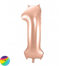 Folija balon - Številka 1 Rose gold